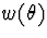 $w(\theta)$