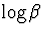 $\log \beta$