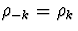 $\rho_{-k} = \rho_k$