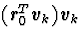 $(\mbox{\boldmath$r$}_0^T \mbox{\boldmath$v$}_k) \mbox{\boldmath$v$}_k$