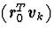 $(\mbox{\boldmath$r$}_0^T \mbox{\boldmath$v$}_k)$