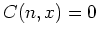 $C(n,x) = 0$