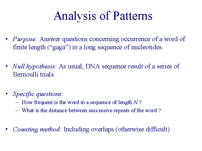 Analysis of Patterns